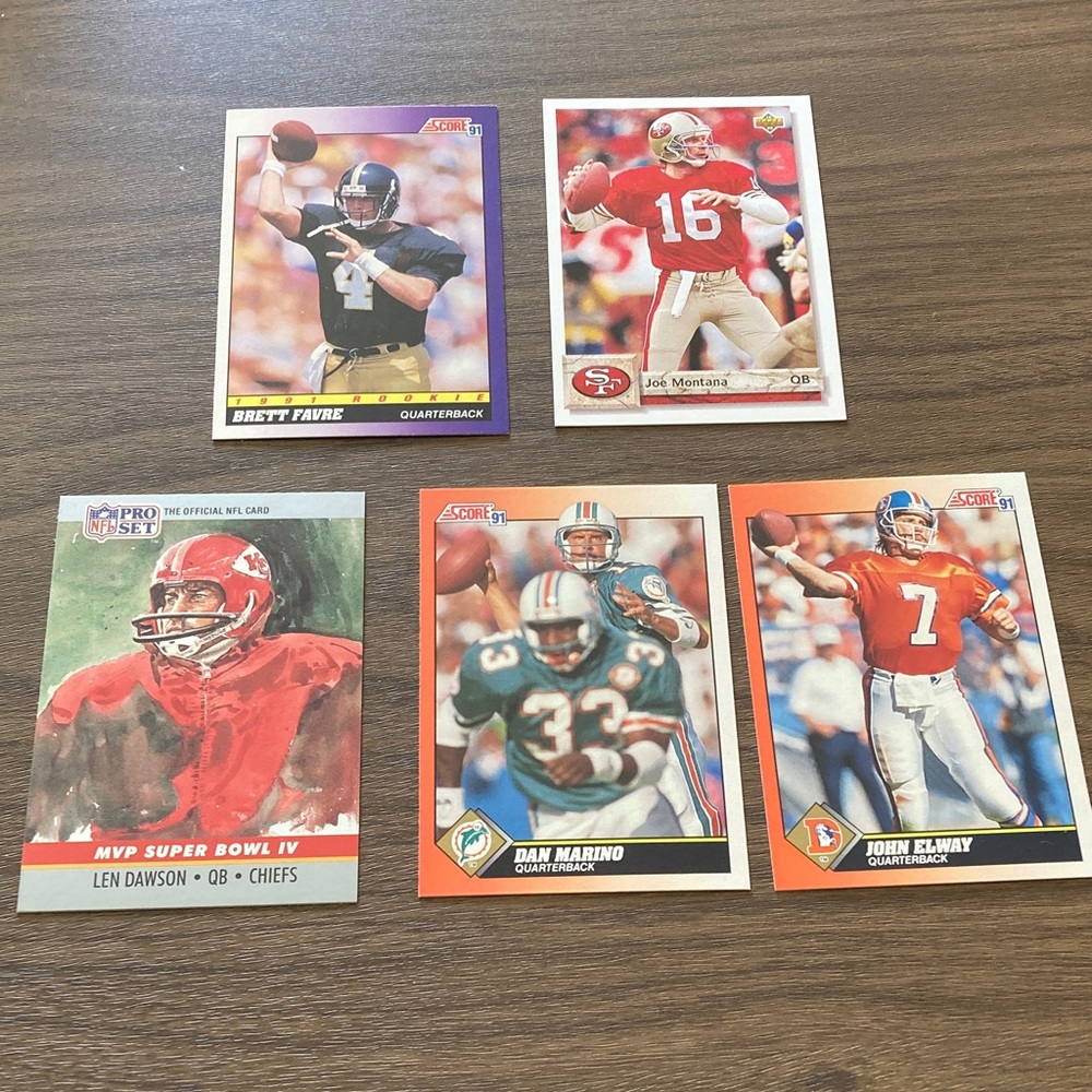 Assorted NFL Quarterback Trading Cards Set